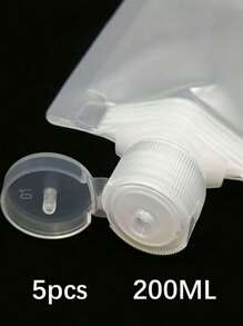 5pcs/10pcs Reusable Portable Cosmetic Squeeze Bag, Liquid Storage Bottle, Suitable For Travel