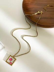 1/3 pièces Pendentif de collier coloré en acier inoxydable avec charms de fruits, pendentif stylé en forme de cerise, fraise, citron. Collier avec charms de fruits mignons et frais, idéal pour un port quotidien, cadeau de bijoux parfait pour les femmes
