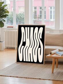 1pc, Text Picture Canvas Print, Irregular Text Poster Art, Cool Girl Bedroom Wall Arts, Modern Artwork, Minimalist Decoration, Text Wall Painting, Suitable For Living Room, Bedroom, Club, Bar, Office Decoration, Best Gift,Optional Frame