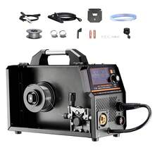MIG Welder, 160A Synergic Mig Welding Machine, 4-In-1 Gas MIG/Flux Core MIG/Stick/Lift TIG Multi-Process Welder Machine, 110V/220V Dual Voltage Mig Welder With IGBT Inverter & LCD Screen Display - 查看 8