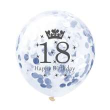 5pcs 12inch Gold Silver Rose Gold Number Crown Confetti Birthday Latex Balloons Number 16 18 21 30 35 45 50 55 60 65 70 75 80 Balloons Happy Birthday Crown Confetti Latex Balloon Anniversary Birthday Party Decorations