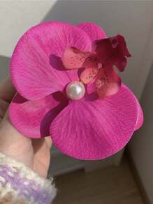 1 Stück Haarclip für Frauen mit Phalaenopsis-Motiv, ideal für Fotoshooting, Haarclips für Strandurlaub, Haarschmuck und Kopfschmuck-Haarklammern, Haarspangen