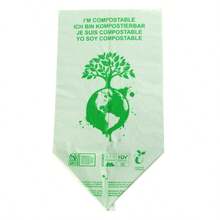 50pcs/Roll 6L/8L/10L Trash Bags, Flat-Mouth Garbage Bags, PLA Corn Starch Thickened Tear-Off Trash Bags - Compostable Trash Bags For Kitchen, Bathroom, Bedroom, Etc. - Green Trash Bags For Cleaning, Household Essentials, Garbage Bags - Multicolor - View 8