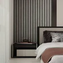 1 Cuộn Giấy Dán Tường Tự Dính Lưới Xám Dải Gỗ PVC Chống Thấm Nước Và Chống Ố Màu Dễ Chăm Sóc Có Thể Tháo Rời Bóc Và Dán Giấy Dán Tường Phòng Ngủ Phòng Khách Phòng Ăn Trường Học Ký Túc Xá Trang Trí Nhà Cửa Miếng Dán Tường Trang Trí Tường Miếng Dán Trang Trí Phòng Giấy Dán Tường Miếng Dán Tường - Xám - Xem 2
