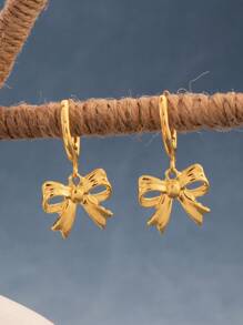 1pair Delicate Fashionable Elegant Sun & Moon Shaped Pendant Earrings