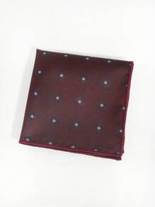 1pc Men's Classic Fashion Polka Dot/Square Floral Pocket Square, 1200 Needle Densely Woven Texture, Suitable For Banquet, Party, Casual, Business Matching