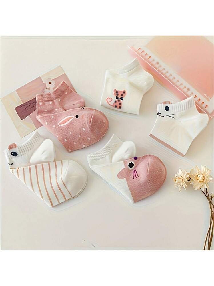 5 أزواج من جوارب الرياضة للنساء، جوارب قارب جميلة...