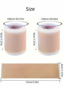 Nastro per coprire le cicatrici, traspirante e flessibile, adesivo per cicatrici invisibile beige chiaro, adatto per cicatrici chirurgiche, iperplastiche, post-partum e da ustioni, copertura invisibile per grandi aree di collo e corpo (impermeabile)