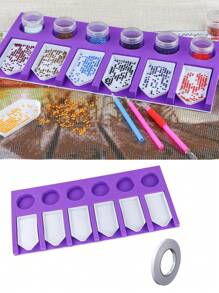 DIY Self-Adhesive Diamond Painting Tray Organizer, Suitable For Adult Diamond Art Kits, Diamond Art Accessory Tool Kits, Diamond Art Storage Trays - Handmade Multi-Layer Tray Tool (Comes With Double-Sided Tape)