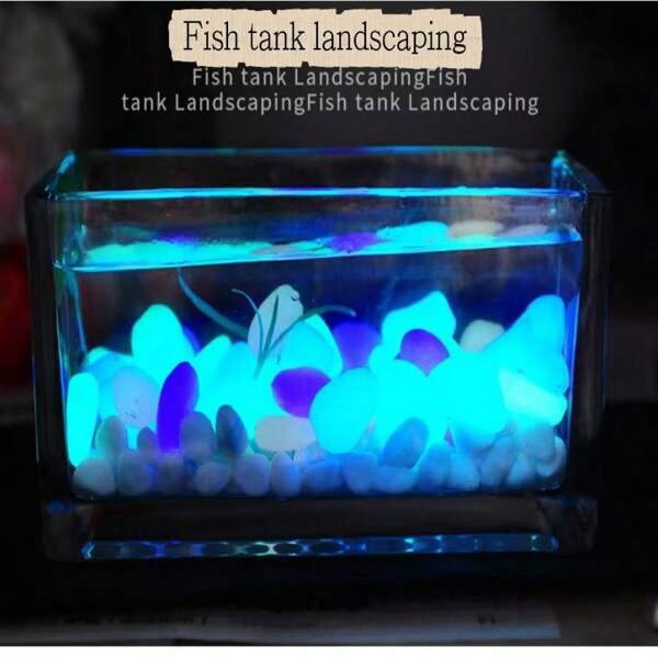 Bestselling Cross-Border Supply Aquarium Fish Tank Planter Glowing Garden Aquarium Fish Tank Luminous Landscaping Stones, Glowing Sand