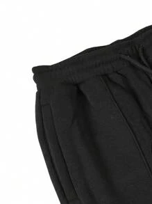 Pantaloni sportivi casual da uomo a gamba larga con coulisse in vita, colore unito, adatti per tutte le stagioni, autunno