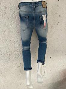Jeans Skinny Rotos con Parches para hombre: Rebeldía con Estilo Seguro. Bary Urban - Lavado ligero - Ver 2