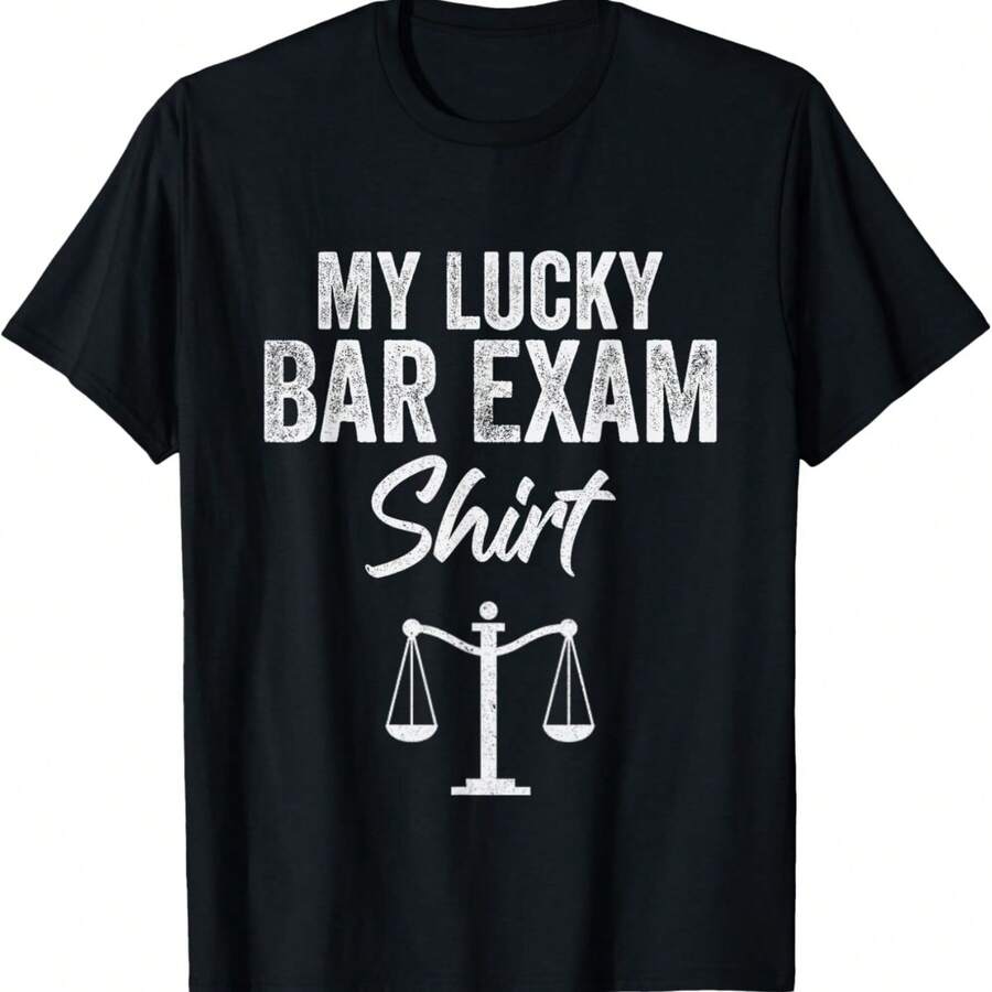 This Is My Lucky Bar Exam Shirt Funny Lucky Bar Exam T-Shirt - Black - View 1