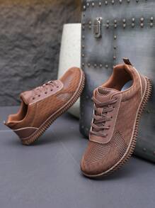 TACHUAN 1 Paar unisex Lässig atmungsaktive Mesh Splicing Schnürschuhe mit breiter Passform, leicht, Sportschuhe für Frühling/Sommer