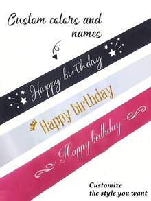 Customized Text Party Straps, Customized Personalized Straps (With Logo Text), Bridal Shower Straps, Bachelorette Party Straps, Beauty Pageant Birthday Customized Straps, Customized Straps (DIY), Customized Bridal Straps, Bachelorette Party Favors - Multicolor - View 2