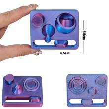 1 pieza Juguete antiestrés de estilo deslizante con impresión 3D, juguete de descompresión con empuje infinito, juguete girador de manos, cubo de rompecabezas, almohadilla multifuncional antiestrés