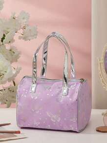 1 Stück Make-up Tasche mit Schmetterlings-Design, Make-up Etui mit großer Kapazität, luxuriöse Make-up Tasche, feminine Make-up Tasche, tragbarer Reise-Kosmetik-Organizer, Handgepäck Make-up Tasche, flugzeuggeeignet, Geschenkidee, stilvolle Tasche mit hohem Volumen