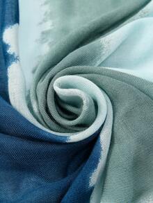 1 件女士新款渐变扎染无袖沙滩罩泳衣开衫披肩波西米亚时尚宽松休闲度假防晒和服适合夏季家庭节日礼物 - A - 查看 9