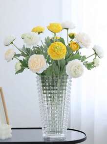 3PCS Artificial Austin Rose Bundle Simulation Peony Long Stem Artificial Flower Suitable For Home Vase Office Wedding Engagement Flower Arrangement Anniversary Date Mother's Day Birthday Gift ﻿