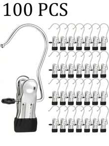 20/10 chiếc Kẹp quần áo bằng thép, Móc treo quần áo, Kẹp quần áo bằng thép không gỉ, Kẹp treo quần áo di động, Kẹp móc treo giày, Kẹp treo móc quần áo, 1/30 chiếc, Kẹp khăn, Móc treo quần áo đa năng một kẹp, Kẹp sắp xếp móc treo tủ quần áo, Kẹp khăn, Kẹp quần áo chịu lực nặng Kẹp móc treo số lượng lớn cho Quần, Mũ, Váy, Tất, Giày Quần âu Giày Bốt, Váy, Mùa xuân, Tối giản, Áo mùa hè - Nhiều màu - Xem 40