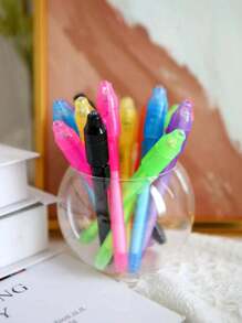 2 pièces Stylo à encre invisible de couleur aléatoire, stylo espion à encre invisible et stylo fluorescent multifonctionnel à lumière noire pour étiqueter des messages, marqueur à encre invisible simple et adapté à l'école