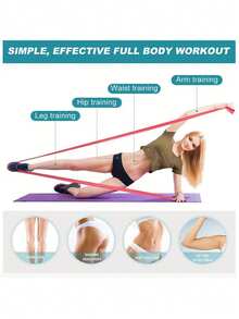 6pcs/Set Yoga Resistance Bands, Elastic Fitness Bands For Strength Training, Booty Bands For Men & Women - Multicolor - View 10