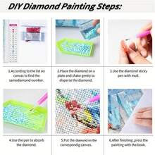 5D DIY 钻石画套装 - 圆形亚克力钻石、全钻家居装饰、巧克力饮料和甜点主题、墙壁艺术工艺礼物 - 彩色 - 查看 11