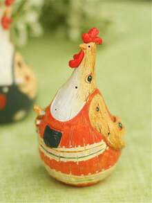 1pc Resin Creative Easter Chicken Figurine, Home Decor, Holiday Decoration, Living Room, Bedroom, Study, TV Cabinet, Dining Table Ornament Gifts Birthday Graduation - Multicolor - View 14