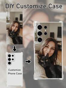 1 pieza Funda de teléfono de vidrio personalizada antideslizante y de alta definición compatible con Samsung S24/S24 Plus/S24 FE/S24 Ultra, S25/S25 Plus/S25 Ultra/S25 Edge y otros teléfonos Android