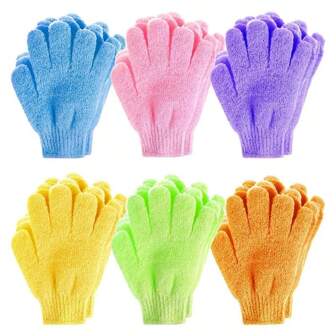 Exfoliërende handschoenen, badhandschoenen, 1 paar, natuurlijke handschoenen voor mannen en vrouwen, douchehandschoenen, body spa maakt de huid zacht en gezond