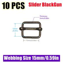 10Pcs/Pack Metal Adjustable Slide Buckles Tri-Glide Rectangle Adjuster Strap Slider For Backpack Clothing Hardware Accessories - Multicolor - View 9
