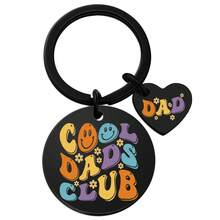 Father's Day Gift, Birthday Key Chain For Dad From Daughter, Son, Kids, Wife, Cool Gift For Boyfriend, Husband, Fathers, Dads Club, Old Navy, Thanksgiving, Easter, Car Accessories, Bag Charm - Multicolor - View 1