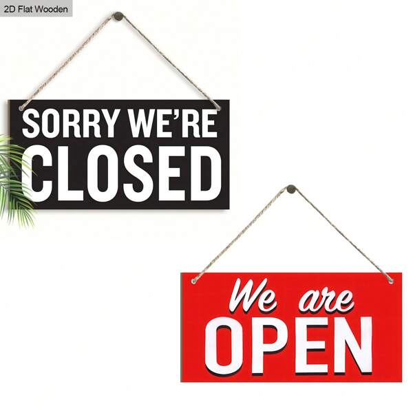 1 Piece, Store Business Sign-20*10cm SORRY WE'RE CLOSED Wooden Board Painting Door Sign, Restaurant Home Decoration Hanging Decoration, Daily Decoration, Practical Decoration Is Not Easy To Break