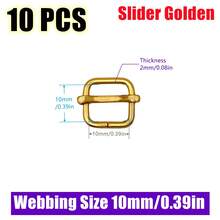 10Pcs/Pack Metal Adjustable Slide Buckles Tri-Glide Rectangle Adjuster Strap Slider For Backpack Clothing Hardware Accessories - Multicolor - View 26
