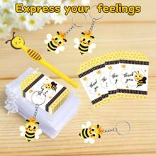 12 sets de llavero y bolígrafo con diseño de abeja, ideal como regalo de cumpleaños, para el aula o como aprecio a los empleados de una empresa