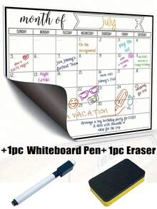 Magnetic Dry Erase Refrigerator Calendar, Magnetic Whiteboard Calendar, Monthly Family Planner Memo Menu Magnetic Calendar, Refrigerator Calendar, Magnetic Erasable Calendar, Kitchen Decor, Refrigerator Monthly Planner, Refrigerator Accessories, For Household Chores List And Menu Planning (Multiple Sizes) - Multicolor - View 10