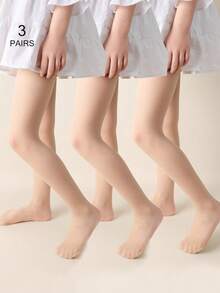 1/3/5 pares de medias sin pies para niñas, leggings para niños, leggings para bebés, color piel, albaricoque, beige, caqui, unicolor, medias sin pies, diseño de estampado de pata de dibujos animados, medias sin pies con estampado de pata, jacquard delgado, alta elasticidad, medias sin pies, mallas de baile, adecuadas para uso diario, estilo escolar lindo, pantalones de baile para niños, pantalones sin pies regulares para primavera, verano, otoño e invierno, adecuados para estudiantes, reuniones diarias