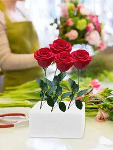 1/6/12pcs 3.94 Inch Floral Foam Blocks, PS Material, Suitable For Fresh And Artificial Flower Arrangement, DIY Crafts, Wedding, Birthday Party And Office Decoration - White Square - View 5