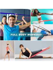 6pcs/Set Yoga Resistance Bands, Elastic Fitness Bands For Strength Training, Booty Bands For Men & Women - Multicolor - View 9