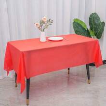1/5/10pcs Disposable Rectangular Tablecloth, Suitable For Parties, Weddings, Family Gatherings And Multi-Functional - Multicolor - View 8