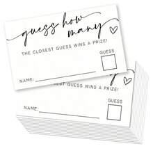 100/50/30 Pcs Game Cards, How Many Cards, Suitable For Bridal Shower, Birthday Party, Simple Bridal Shower, Wedding Gift, Bachelorette Party, Bridal Shower Game Idea - White - View 8