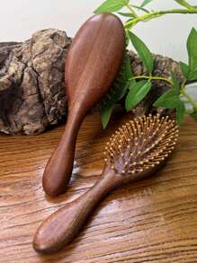 Sandalwood Air Cushion Comb, Anti-Static Wooden Massage Comb For Detangling, Scalp Stimulation, Hair Growth And Thickening Body Care For Travel,Outdoor,Sport,Office,School