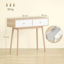 HOMCOM Bench Table - màu nâu - Xem 3