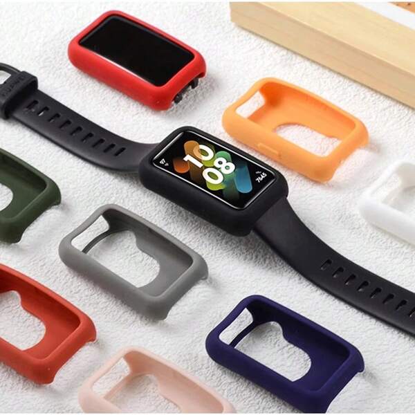 Funda protectora de silicona suave premium compatible con HUA WEI Band 9/8 NFC, a prueba de golpes y rayones, parachoques resistente, diseño ligero y cómodo, accesorios duraderos y transpirables para Smartband compatible con Hua Wei Band 9/8 NFC