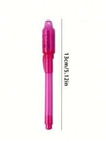 2 pièces Stylo à encre invisible de couleur aléatoire, stylo espion à encre invisible et stylo fluorescent multifonctionnel à lumière noire pour étiqueter des messages, marqueur à encre invisible simple et adapté à l'école