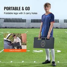 Soccer Rebounder Board, 32"X12" Portable Soccer Wall With 2 Angles Rebound, Foldable HDPE Kickback Rebound Board, Soccer Training Equipment For Students And Adults, Passing & Shooting Practice - 32"X12" - View 4