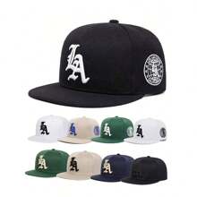 1 pièce Casquette de Baseball pour hommes avec broderie lettres LA, casquette Hip Hop. Convient pour la rue, l'extérieur, les sports, les vacances, les cadeaux. Accessoire de mode.