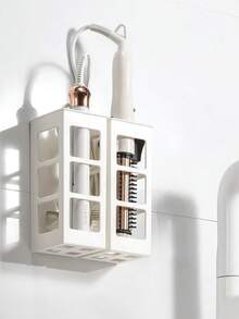 Estantería de almacenamiento multifuncional mejorada para el baño, soporte para rizador, estantería de almacenamiento adhesiva montada en la pared, organizador para baño, cocina, sala de estar, dormitorio, esencial para el hogar - Multicolor - Ver 6