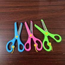1pc/2pcs/3pcs Safety Scissors, Plastic Scissors For Students Handicrafts, Cutting Shears, Plastic Wrapped Small Scissors For Beginners, DIY Art Tools, Children Students Office Scissors,Back To School