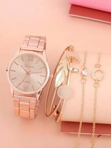Set de 6 relojes de pulsera cuarzo minimalistas y elegantes de uso casual